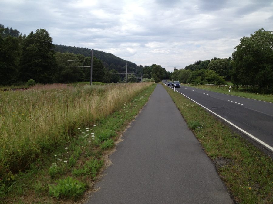 Herkules-Wartburg-Radweg und Lossetal-Radweg zwischen Helsa und Oberkaufungen