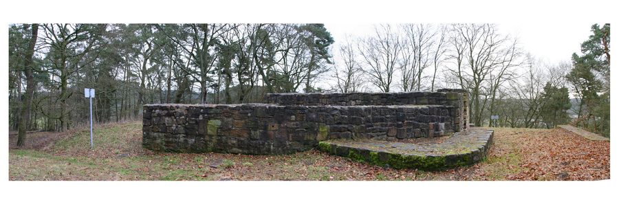 Panorama der Burg Weißenstein bei Wehrda in Marburg