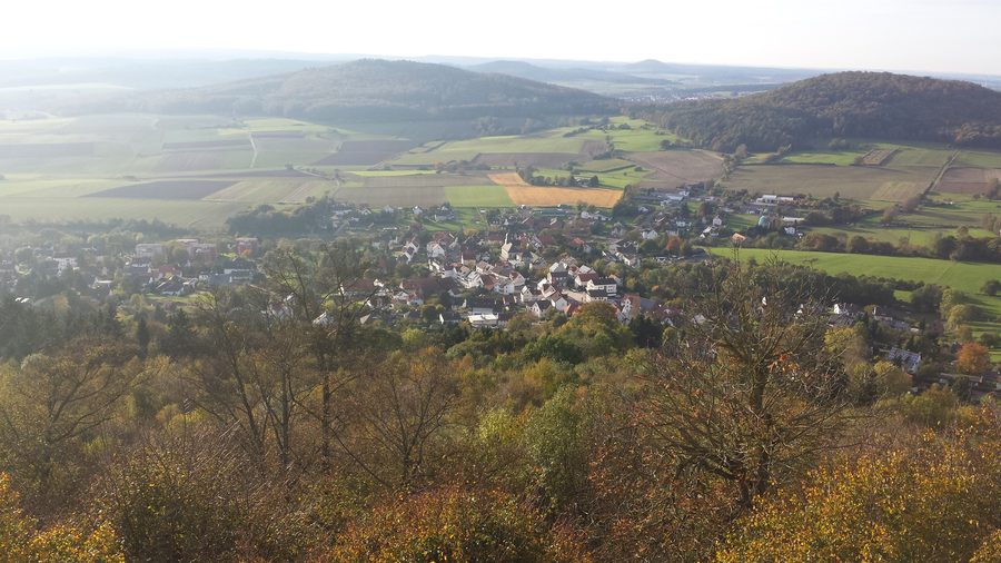 Blick vom Hessenturm auf die Altstadt von Niedenstein
