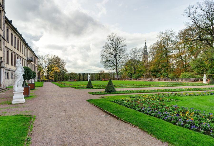 Terrasse des Kaisersaals im Schlossgarten von Fulda