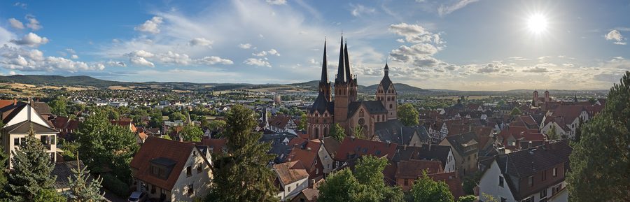 Panorama über Gelnhausen in Hessen
