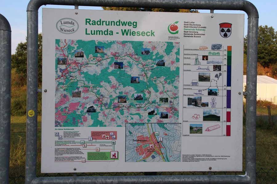 Radweg des Radrundwegs Lumda-Wieseck bei Geilshausen in Rabenau