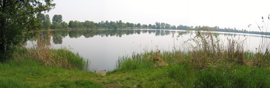 Panorama des Wölfersheimer Sees mit Blick nach Südosten
