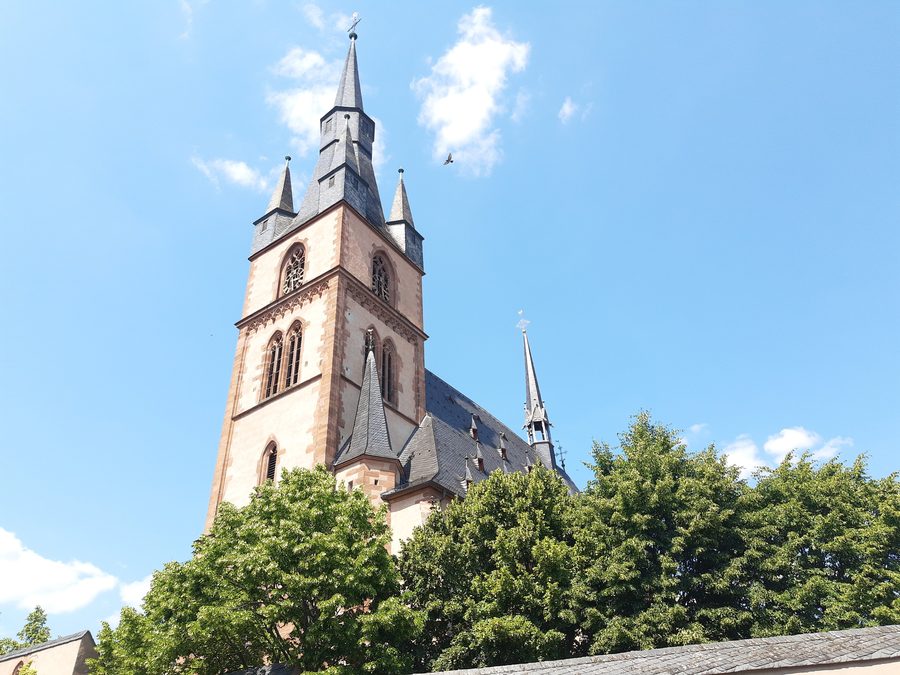 St. Valentin church in Kiedrich viewed from the street