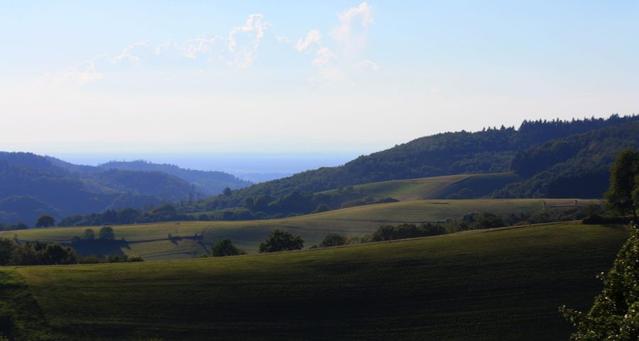 Panorama der Landschaft von Gorxheimertal