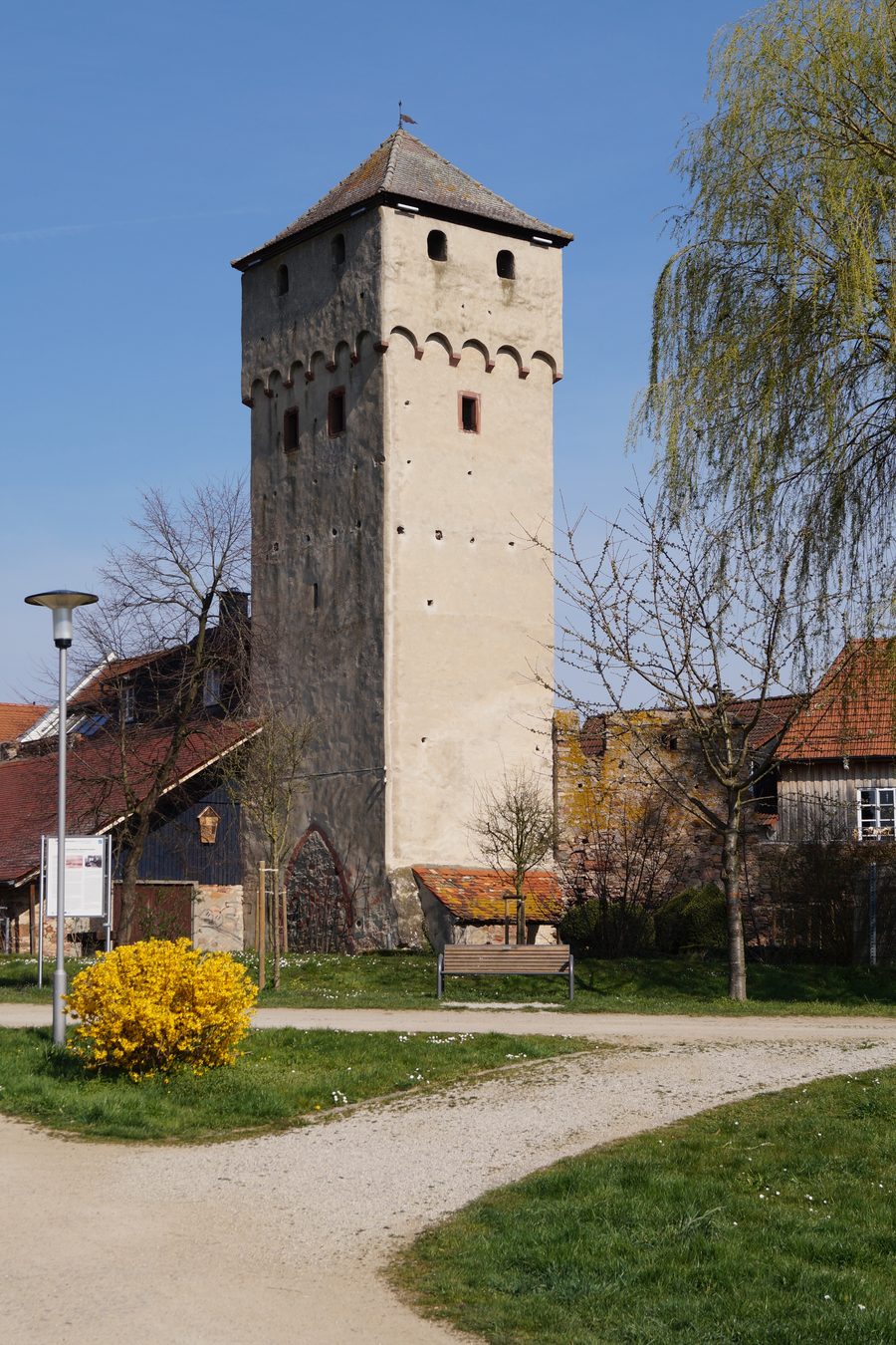 Hexenturm in Babenhausen, Ansicht von Süden