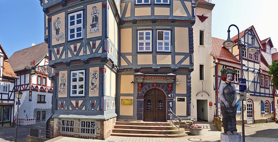 Historisches Fachwerk-Rathaus in Hessisch Lichtenau