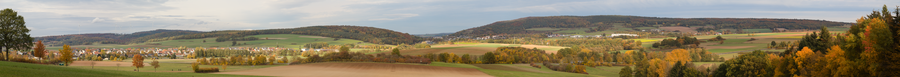 Panorama von Landenhausen, Bad Salzschlirf, Eichenau und Wartenberg in Hessen