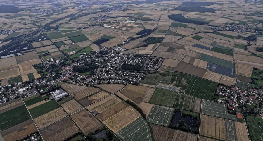 Luftaufnahme der Kernstadt von Felsberg im Schwalm-Eder-Kreis