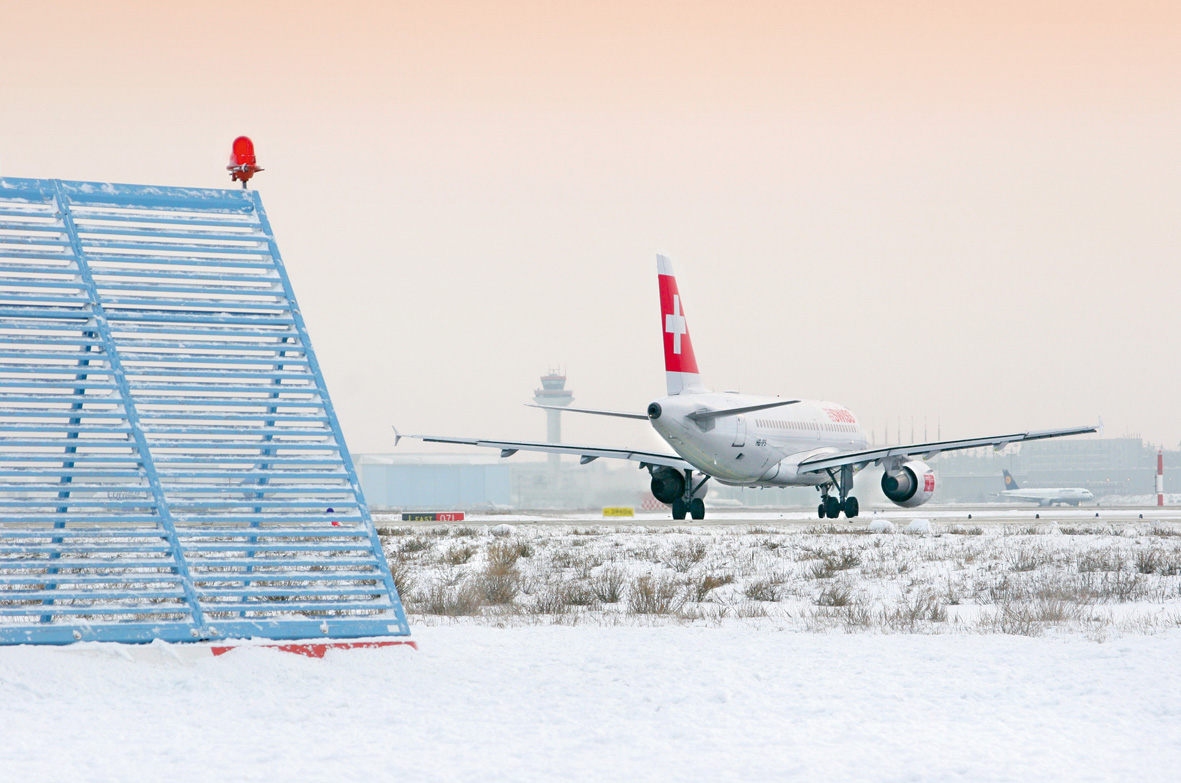 Frankfurt Airport im Schneebetrieb